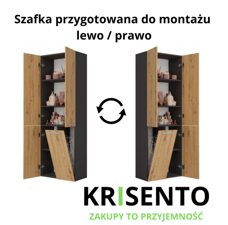 Szafka Z Koszem Na Pranie LAZ 1320 ANT ART Krisento